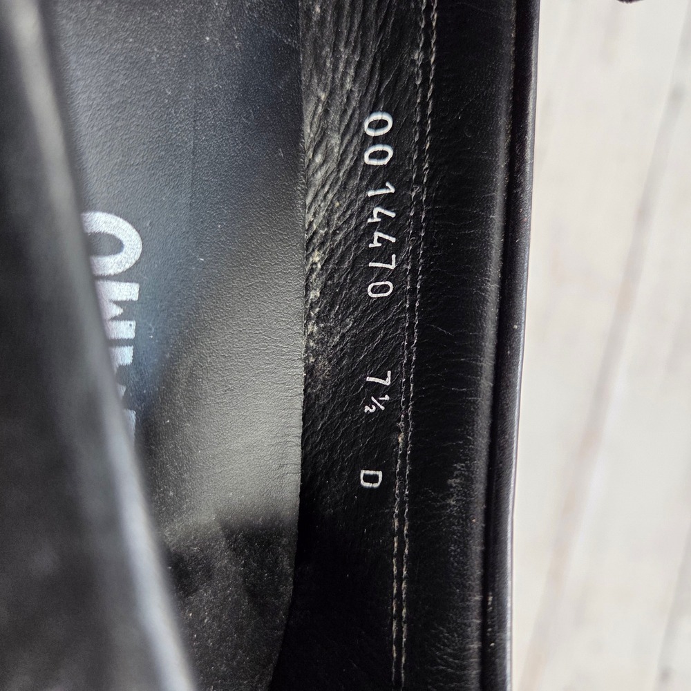Salvatore Ferragamo Loafers Mens 7.5D Black Leather Wood Buckle‎ Driver Shoes - Picture 12 of 15